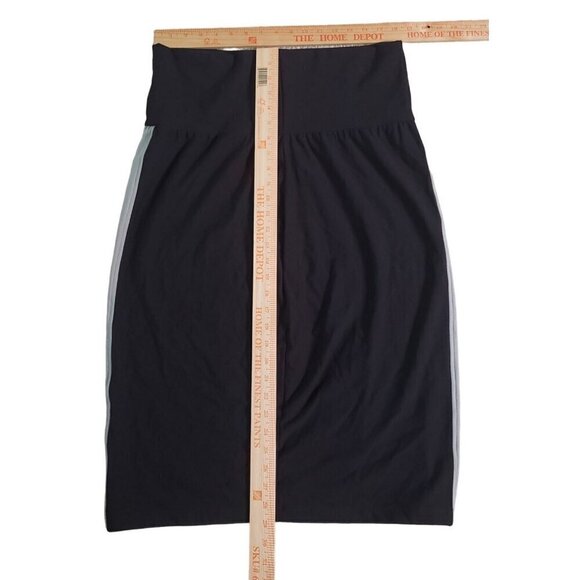 Kiya Tomlin Skirt Bamboo Black Gray Stripe Women Size XXL - Picture 3 of 5